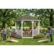 preview thumbnail 2 of 4, 12-foot Vinyl Octagon Gazebo Kit
