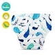 preview thumbnail 11 of 9, Baby Boy Reusable Swim Diaper Drawstring The Whale on White - large