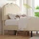 preview thumbnail 13 of 17, VECELO Upholstered Platform Kids Bed Frame with Headboard & LED Lights,Twin Size Bed Set of 2