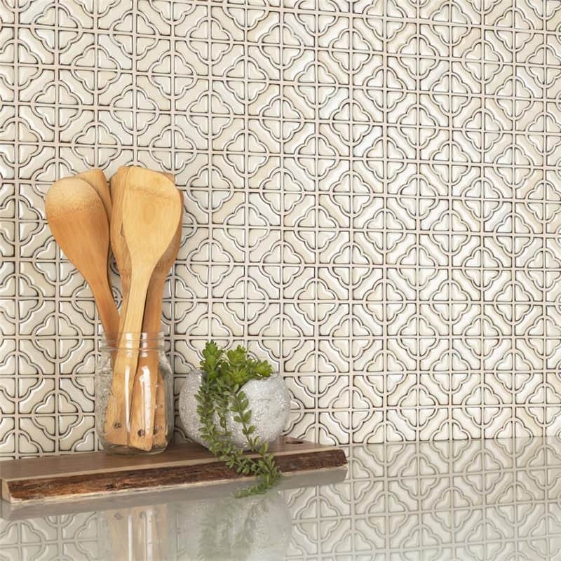 Merola Tile Tower Beige 12" x 12" Porcelain Floor and Wall Tile
