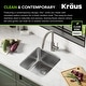 preview thumbnail 29 of 87, KRAUS Dex Stainless Steel Single Bowl Undermount Kitchen Bar Sink