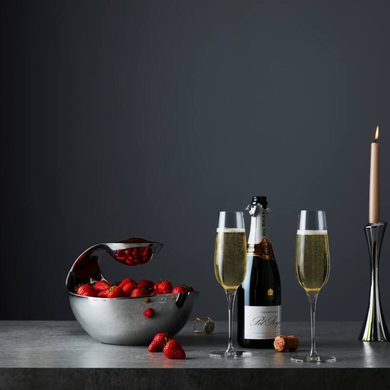 Nambe Aquila Candlesticks - 10" H