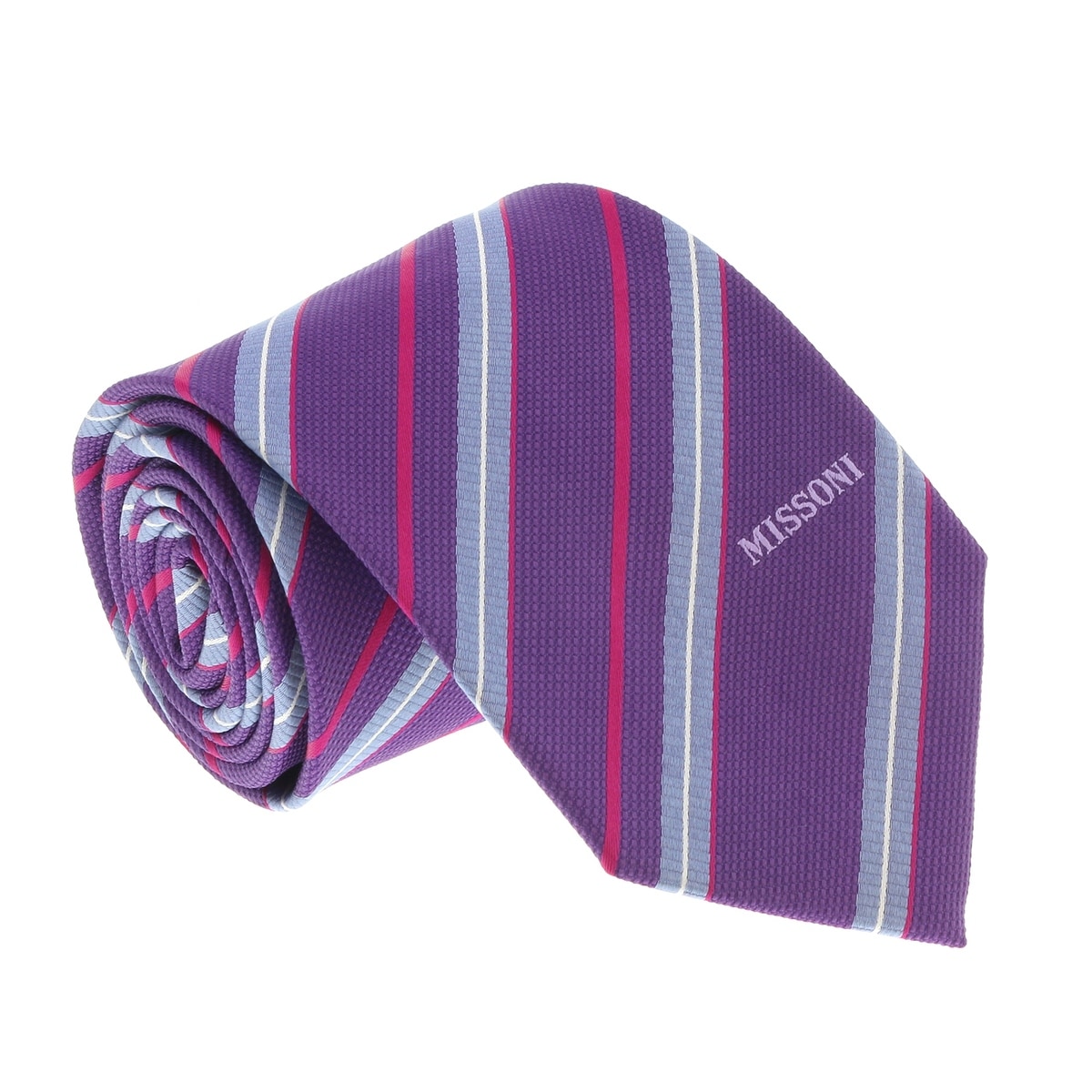 Missoni U4310 Purple Sharkskin 100/% Silk Tie
