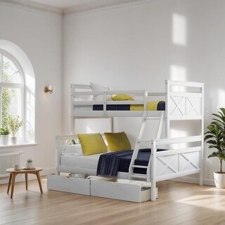 Elegant Twin over Full Bunk Bed with Ladder - Bed Bath & Beyond - 40410902