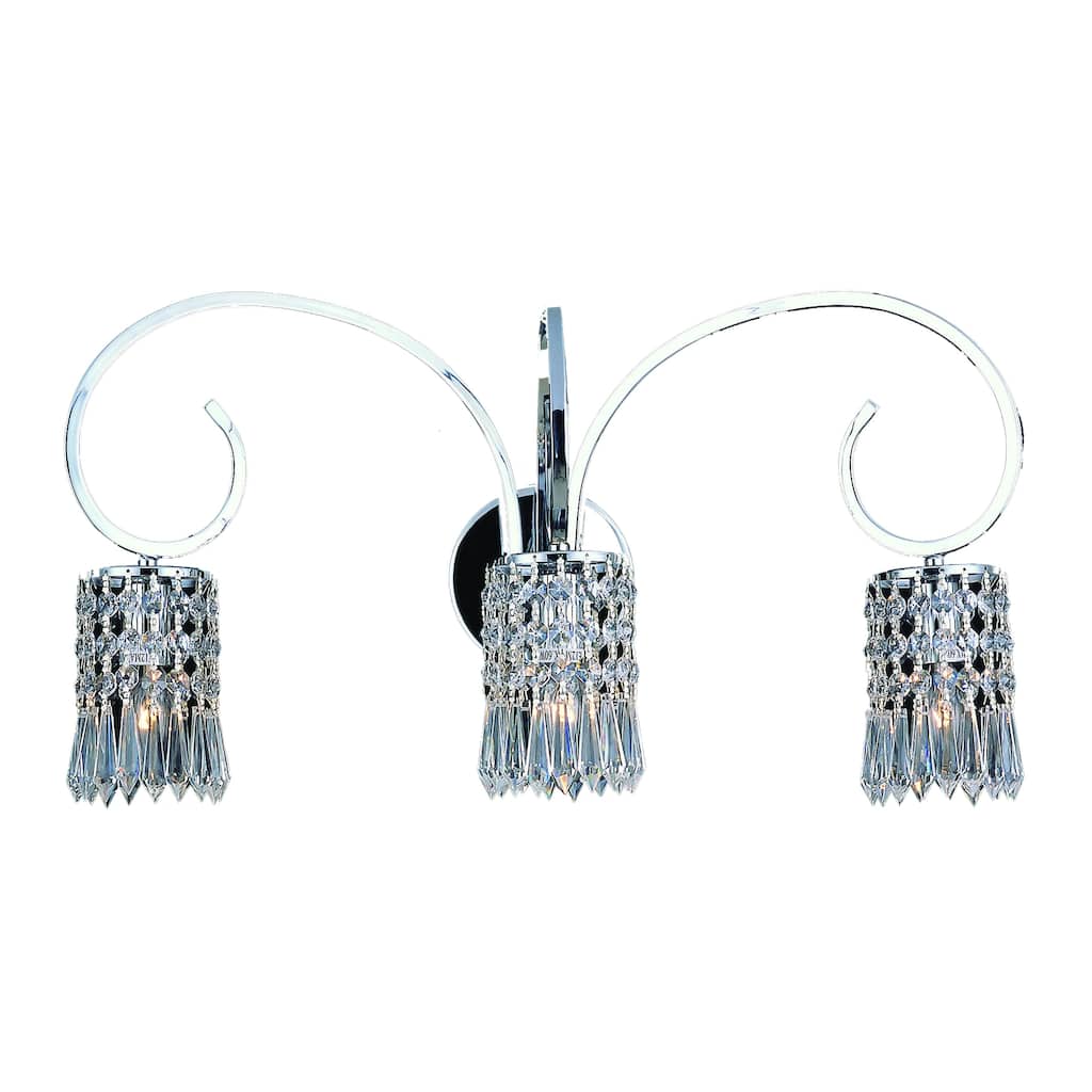 Optix 23-inch Wide 3-Light Vanity Light in Polished Chrome - 23