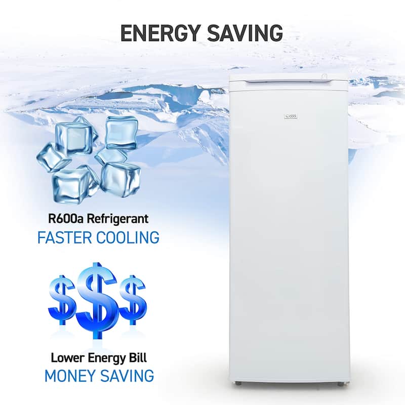 6.0 Cu Ft Upright Freezer,White