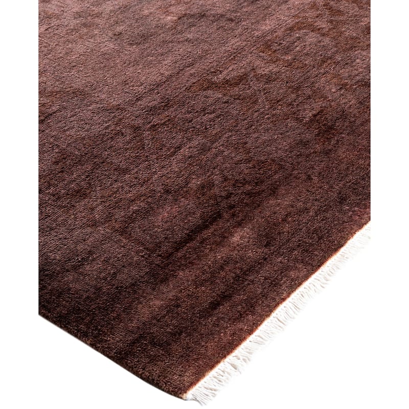 Overdyed One-of-a-Kind Hand-Knotted Area Rug - Purple - 9' 1" x 11' 10"