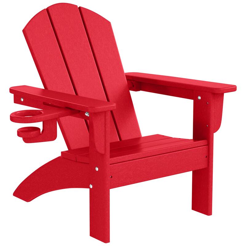 Laguna Kids Outdoor Poly Adirondack Chair with Side Table 3-Piece Set