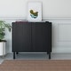 preview thumbnail 1 of 8, Merk Black Cabinet 2 Door MDF
