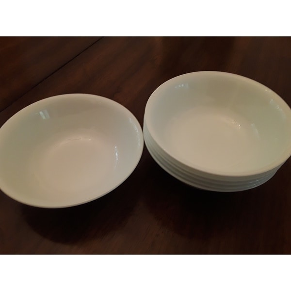 Corning Corelle Winter Frost White Pattern Set of 4 Cereal Bowls 6 1/4" 