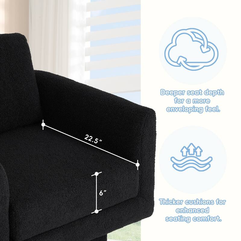 Luxurious Teddy Velvet Swivel Chair for Ultimate Comfort and Style
