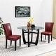 preview thumbnail 1 of 32, Faux Leather Dining Chairs Or Round Glass Dining Table