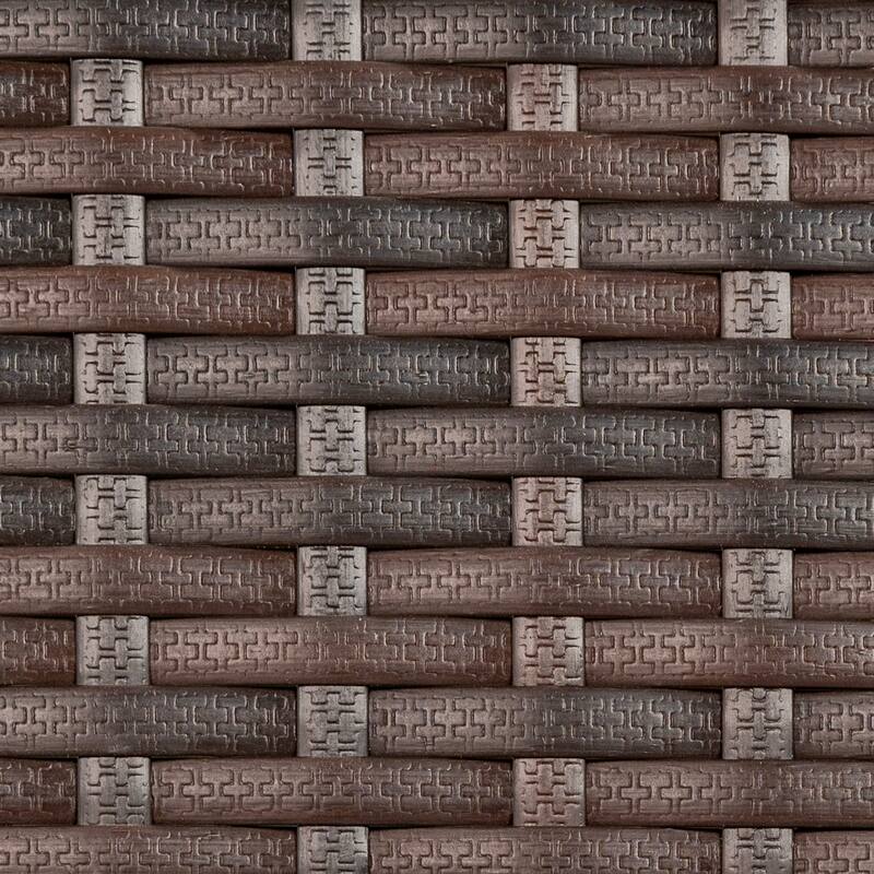 All Weather Wicker Patio Chairs Set of 2, Acacia Wood Armrests