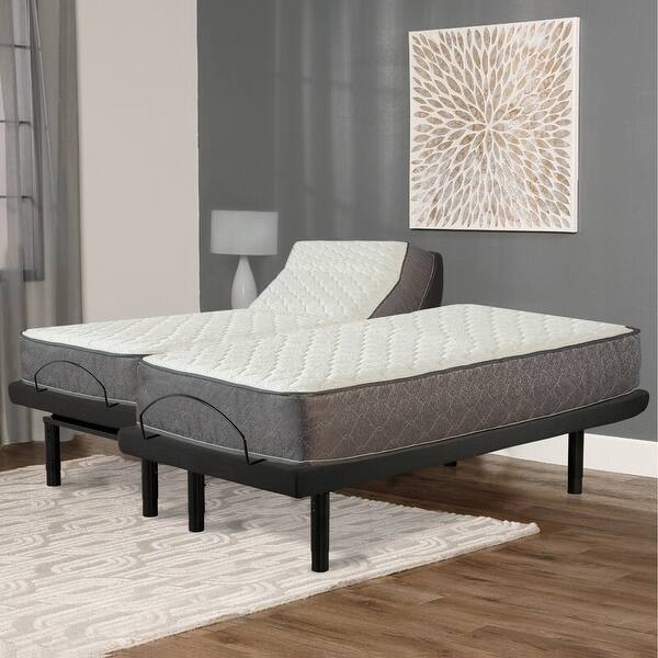slide 1 of 6, 9" Pocketed Coil Rolled Medium Plush Mattress With Cover for Adjustable Bed
