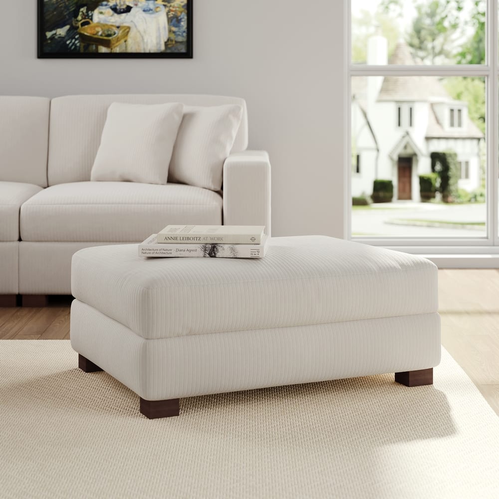 Rectangular Corduroy Oversized Ottoman