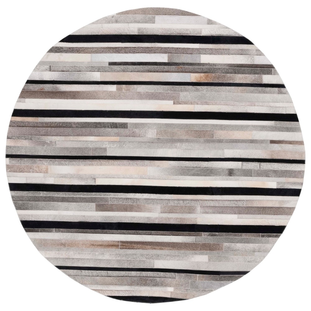 SAFAVIEH Handmade Studio Leather Syreeta Natural Hide Leather Rug