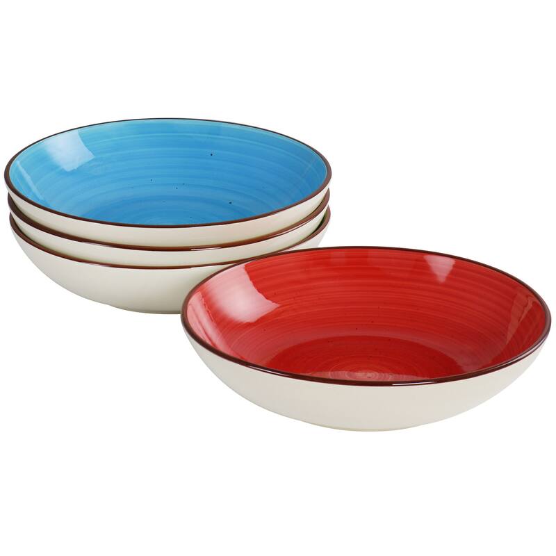 Karl 12 Piece Double Bowl Stoneware Dinnerware Set