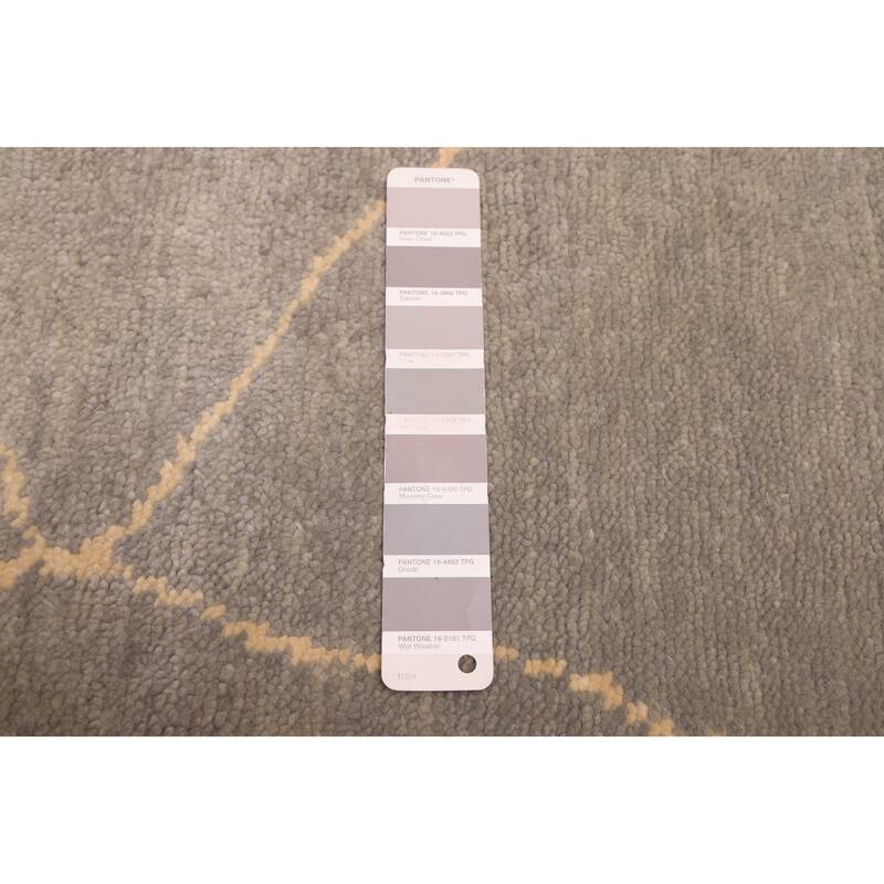 ECARPETGALLERY Hand-knotted Mystique Grey Wool Rug - 3'1 x 9'10