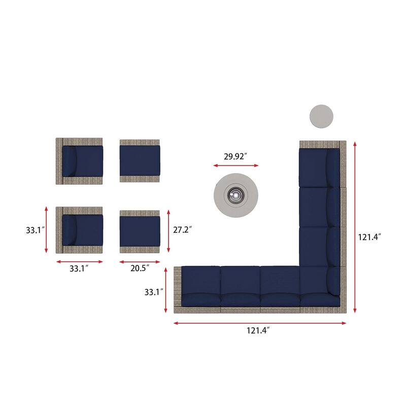 Vantura 13-Piece Fire Seating Set