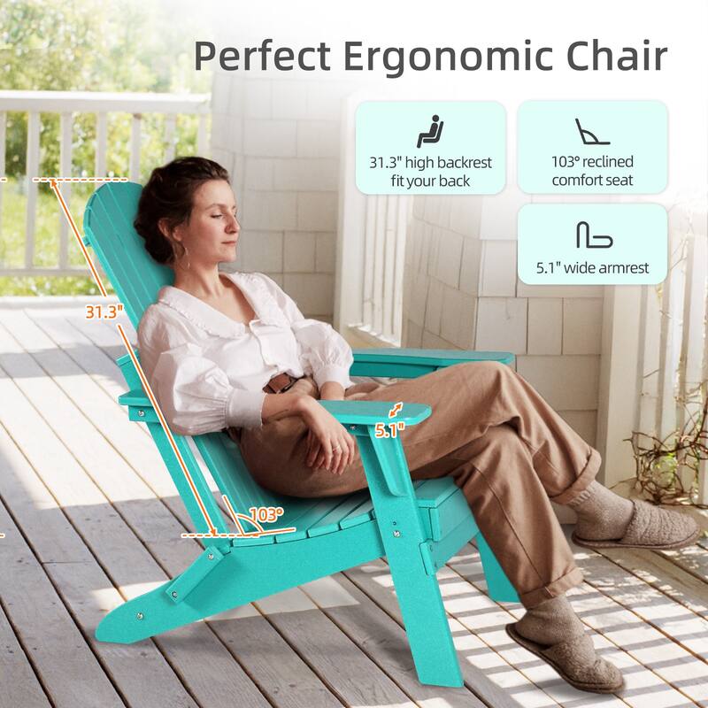 Aoodor Folding Patio Chairs - Stylish and Portable Seating - 32.3'' x 21.6'' x 37''