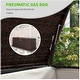 preview thumbnail 12 of 14, Outsunny Outdoor Storage Box with Inner Liner, PE Rattan Wicker Deck Box with Pneumatic Bar Lift