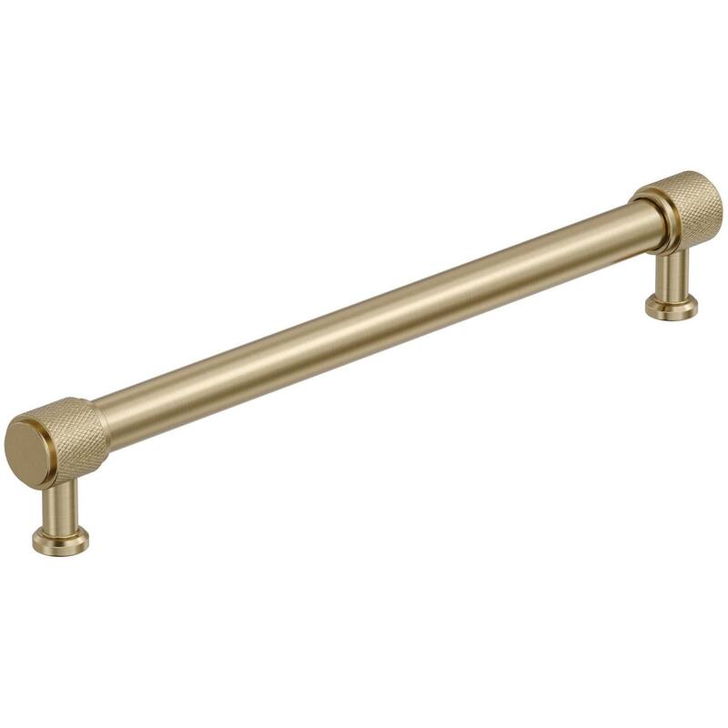 Amerock BP37747 Faraday 8-13/16" Center to Center Knurled Bar Cabinet - Golden Champagne