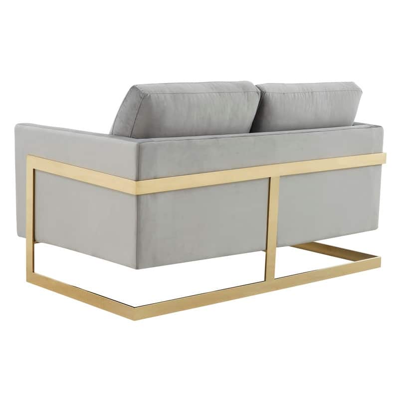 Lincoln Velvet 2-Seater Sofa with Foam Cushions Pocket Spring Stainless Steel Base Removable Cushion Fully Assembled