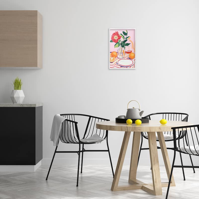 Stupell Pastel Hued Table Setting Framed Giclee Art Design By Andreas Magnusson