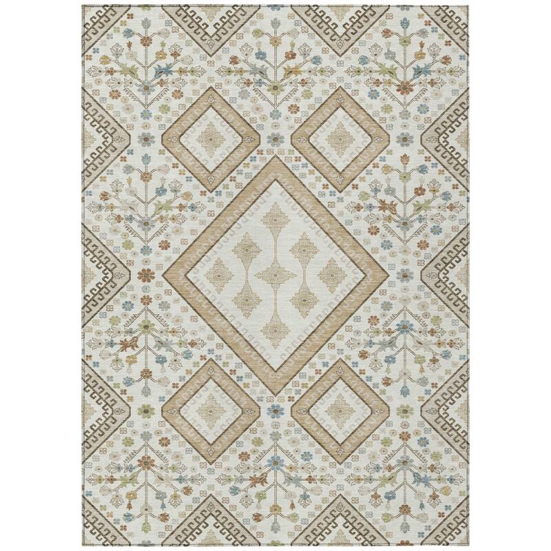 Machine Washable Indoor/ Outdoor Boho Milli Chantille Rug