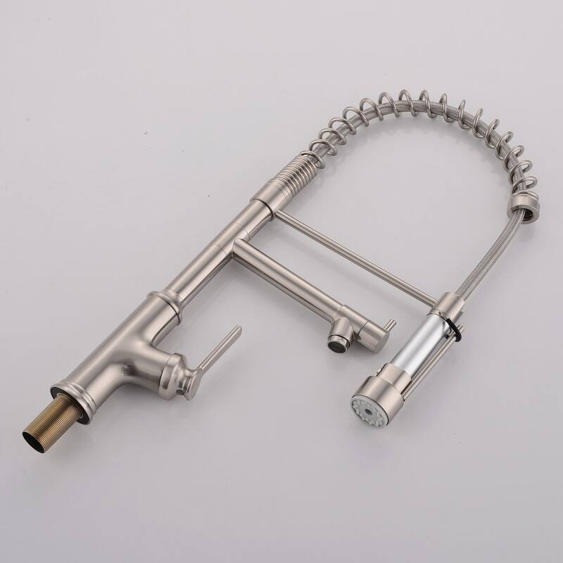 Kitchen Spring Faucets with Pull Down Sprayer-2 Functions Sprayer