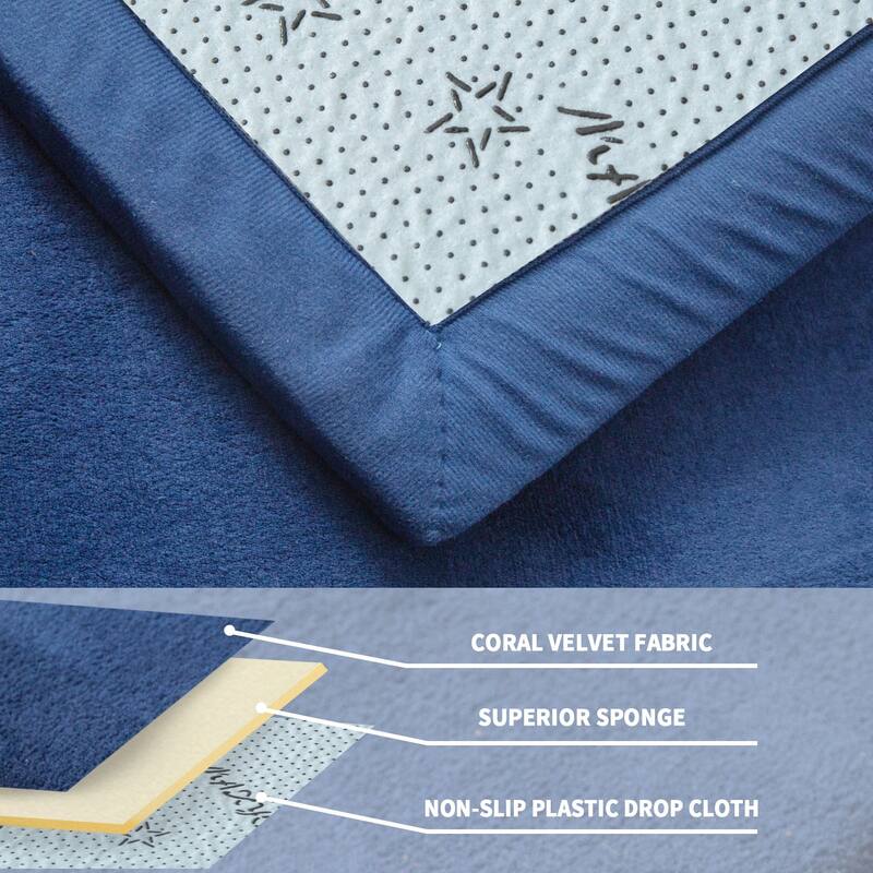 Memory Foam Soft Padded Baby Play Mats Area Rug with Non-Slip Bottom