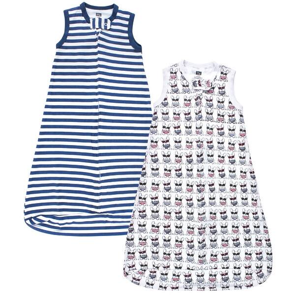 slide 1 of 1, Hudson Baby Infant Boy Interlock Cotton Sleeveless Sleeping Bag, French Dog 0-3 Months - French Dog