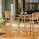 preview thumbnail 1 of 3, Chic Teak Orleans Teak Wood Indoor/ Outdoor Bar Stool Chair