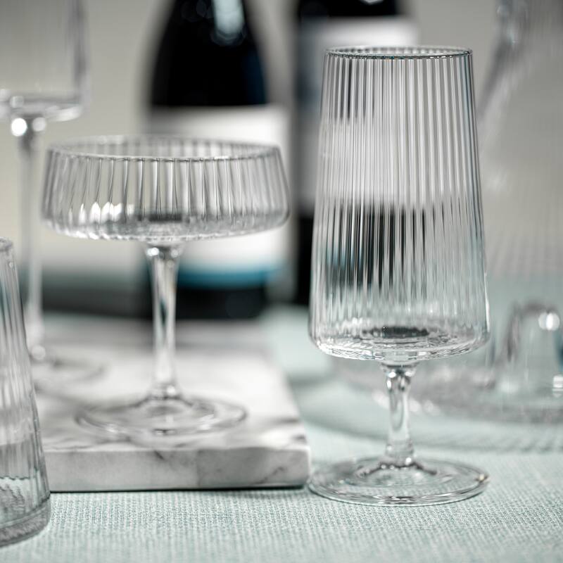 Benin Fluted Textured Martini Glasses (Set of 4)