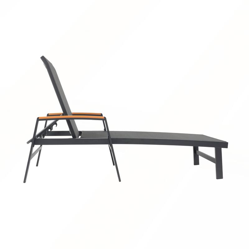 Aluminum Frame Mesh Seating Adjustable Chaise Lounge