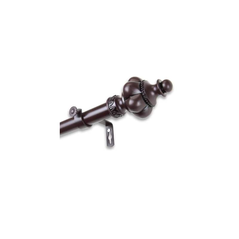 City Chic Single Curtain Rod - Adjustable 160-240 Inch - Elegant Window Drapery Rod - M
