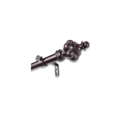 City Chic Single Curtain Rod - Adjustable 160-240 Inch - Elegant Window Drapery Rod - M