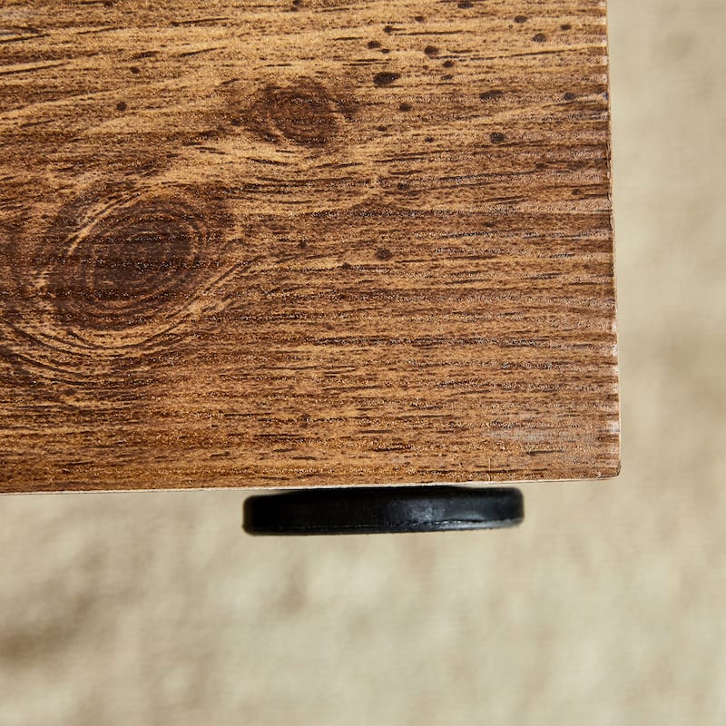 GDFStudio Alaric Wood Coffee Table with Natural Wood or Marble Texture