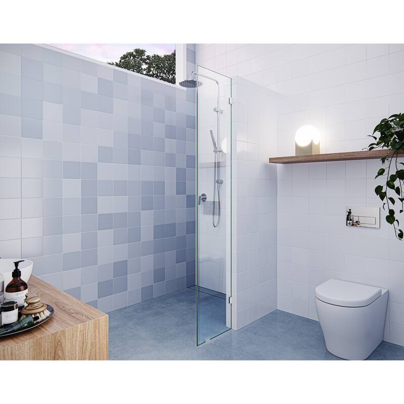 Glass Warehouse 78" x 10.5" Frameless Shower Door - Single Fixed Panel
