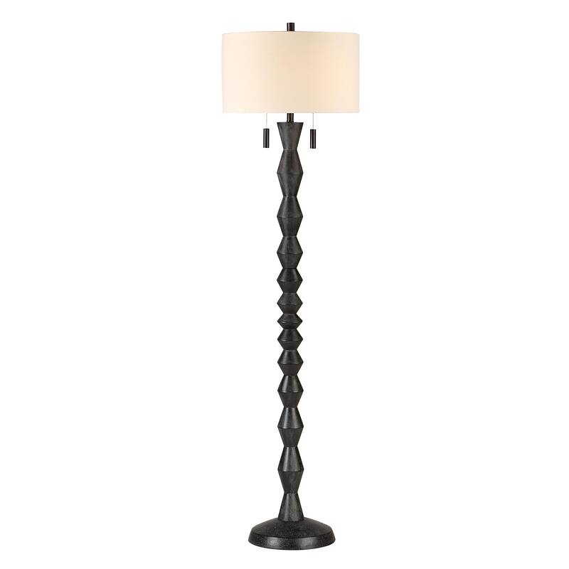 Phyllis 75.75" Height Floor Lamp, Black - 20 x 20 x 75.75"
