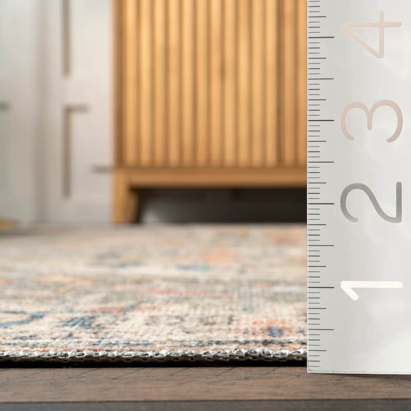 Nuloom Brielle SpinClean Machine Washable Vintage Medallion Area Rug