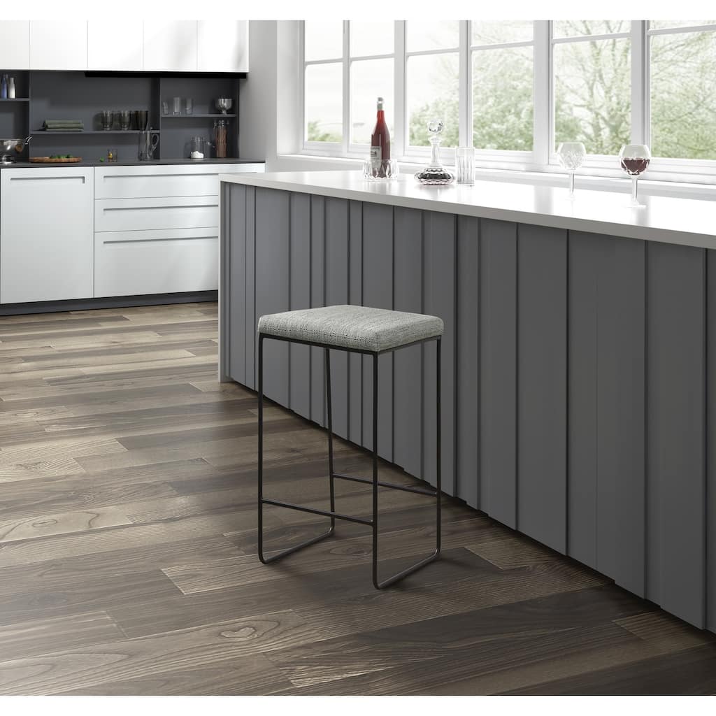 Martha Stewart Hastings Grey/ Black Counter Stool
