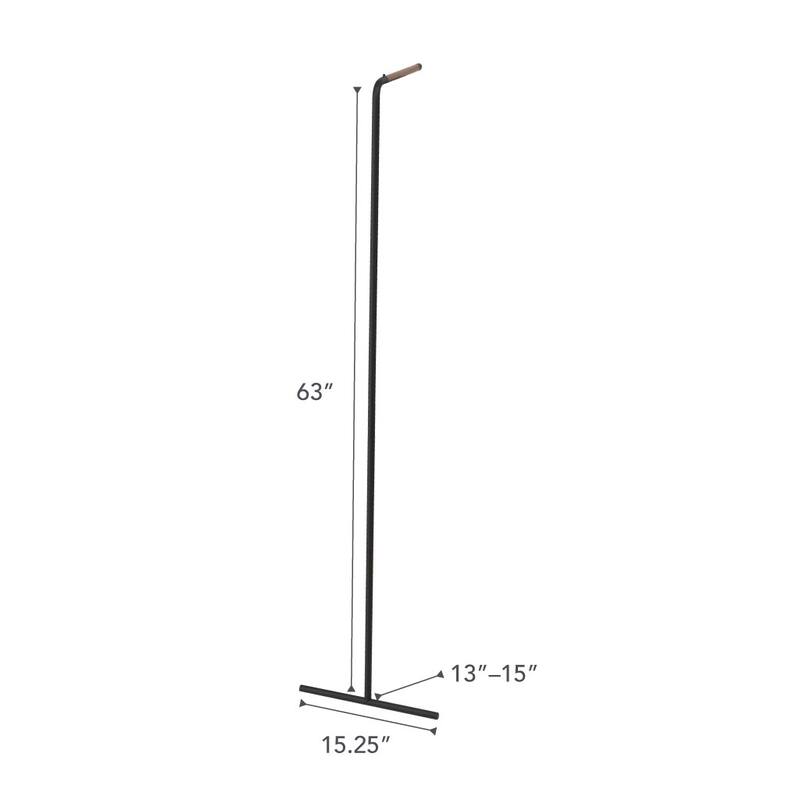 Yamazaki Home Leaning Coat Rack, Steel, Holds 11 lbs - L 16.54 x W 15.16 x H 62.99 inches