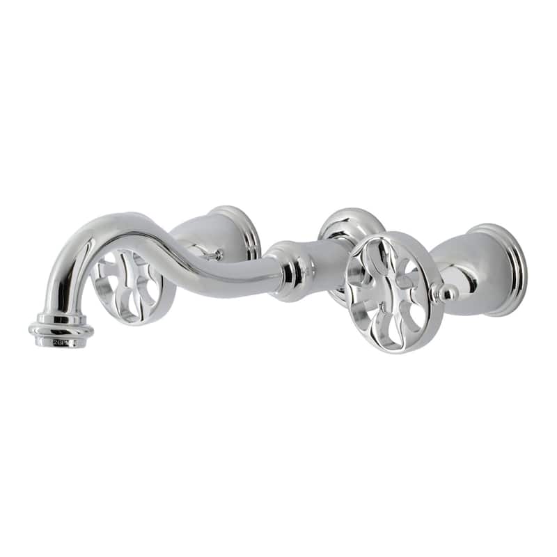 Belknap Two-Handle 3-Hole Wall Mount Bathroom Faucet - Polished Chrome