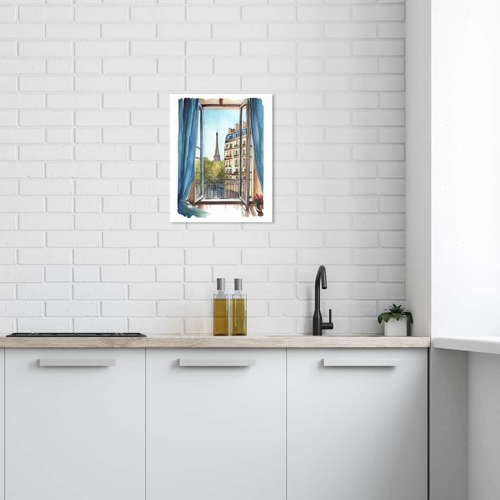 Wynwood Studio Fashion and Glam Morning View II Blue and Light Brown French Country Wall Art Canvas Print