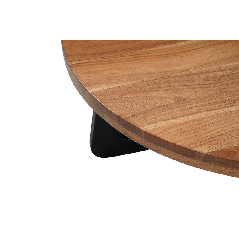 Ava Modern Round Solid Wood Coffee Table