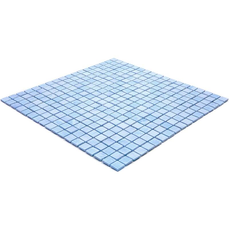 Apollo tile 12" x 12" Skosh Glossy Columbia Blue Glass Tile (18.69 sq ft/case) - 20 Pack