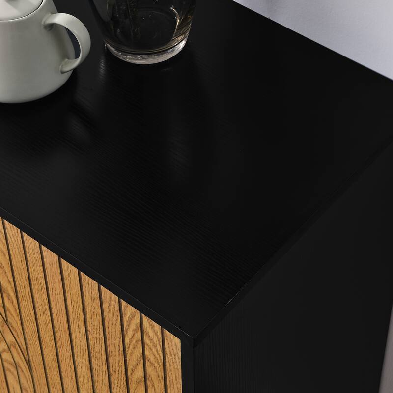 Storage Cabinet MDF Free Standing Chest With Double Doors Kitchen Buffet Sideboard Accent Entryway Console Table Cabinet