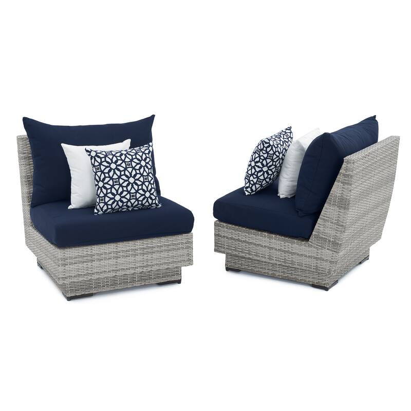 Cannes 9 Piece Sunbrella Outdoor Patio Sectional & Table