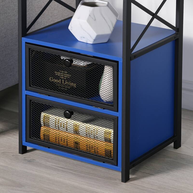 Nightstand, End Side Table with Storage Space and Door,Modern Nightstands for Living Room,Bedroom